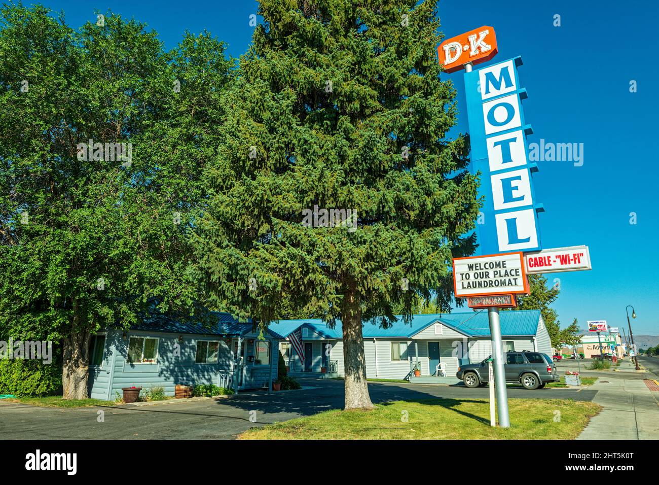 The DK Motel in the heart of Arco, Idaho, USA Stock Photo