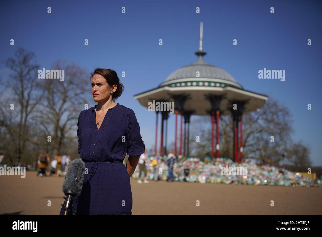 File photo dated 30/03/21 of Jamie Klingler from Reclaim These Streets speaking to the media in Clapham Common, south London, as Ms Klingler has said, the impact of the murder of Sarah Everard was a watershed moment for women's safety that was wasted by the Government. Stock Photo