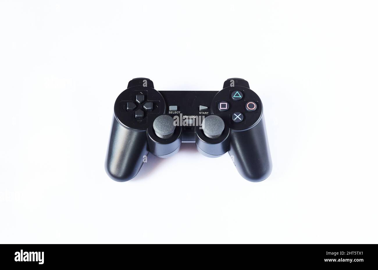 Sony Playstation 2 controller isolated on a white background without logo  Stock Photo - Alamy