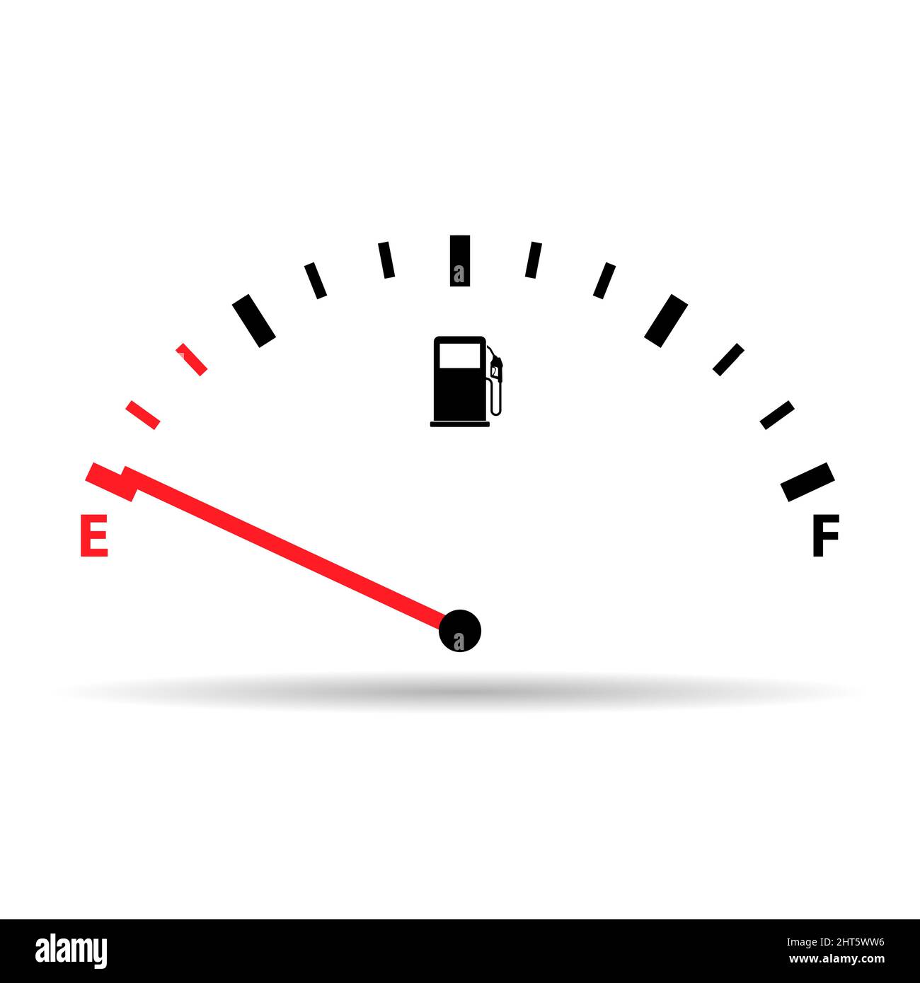Fuel car indicator icon shadow, gauge petrol automobile meter symbol ...