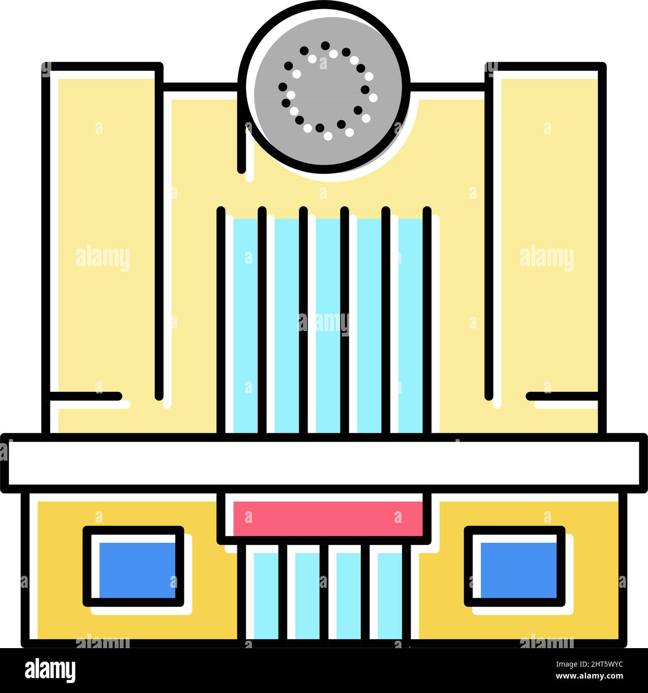 cinema building color icon vector illustration Stock Vector Image & Art ...