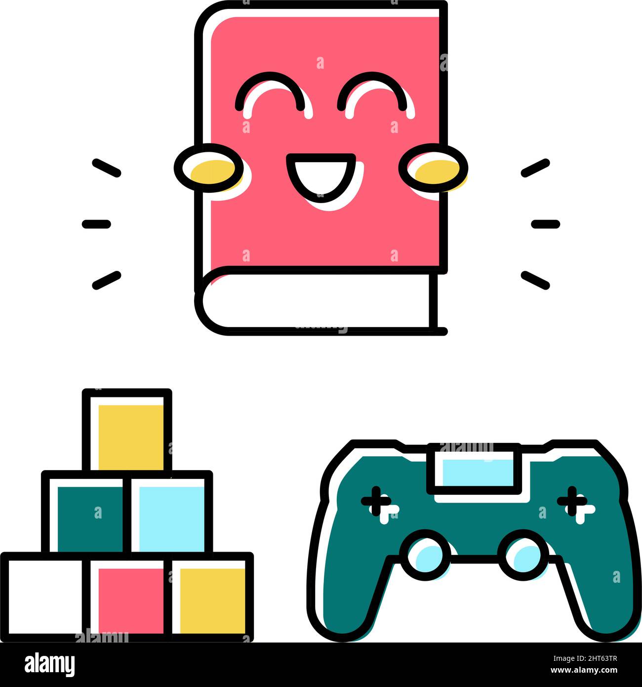 gaming book color icon vector illustration Stock Vector Image & Art - Alamy
