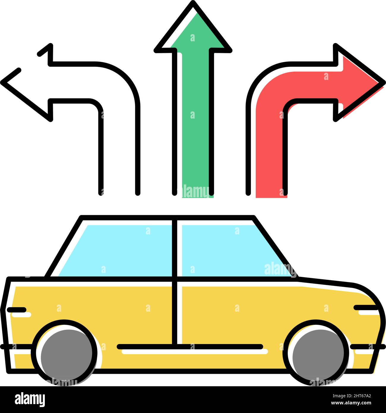 car directions color icon vector illustration Stock Vector Image & Art