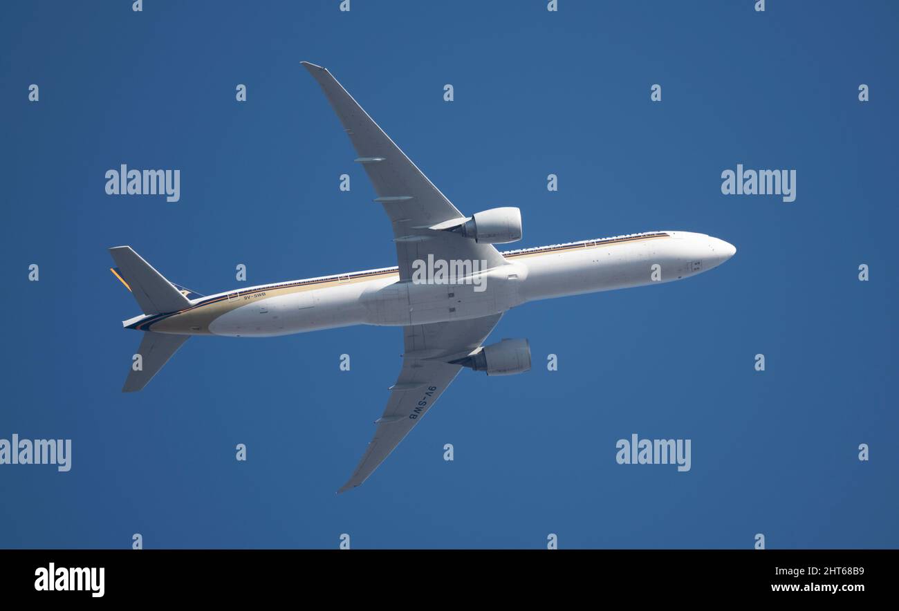 London, UK. 27 February 2022. International airlines fly out of London