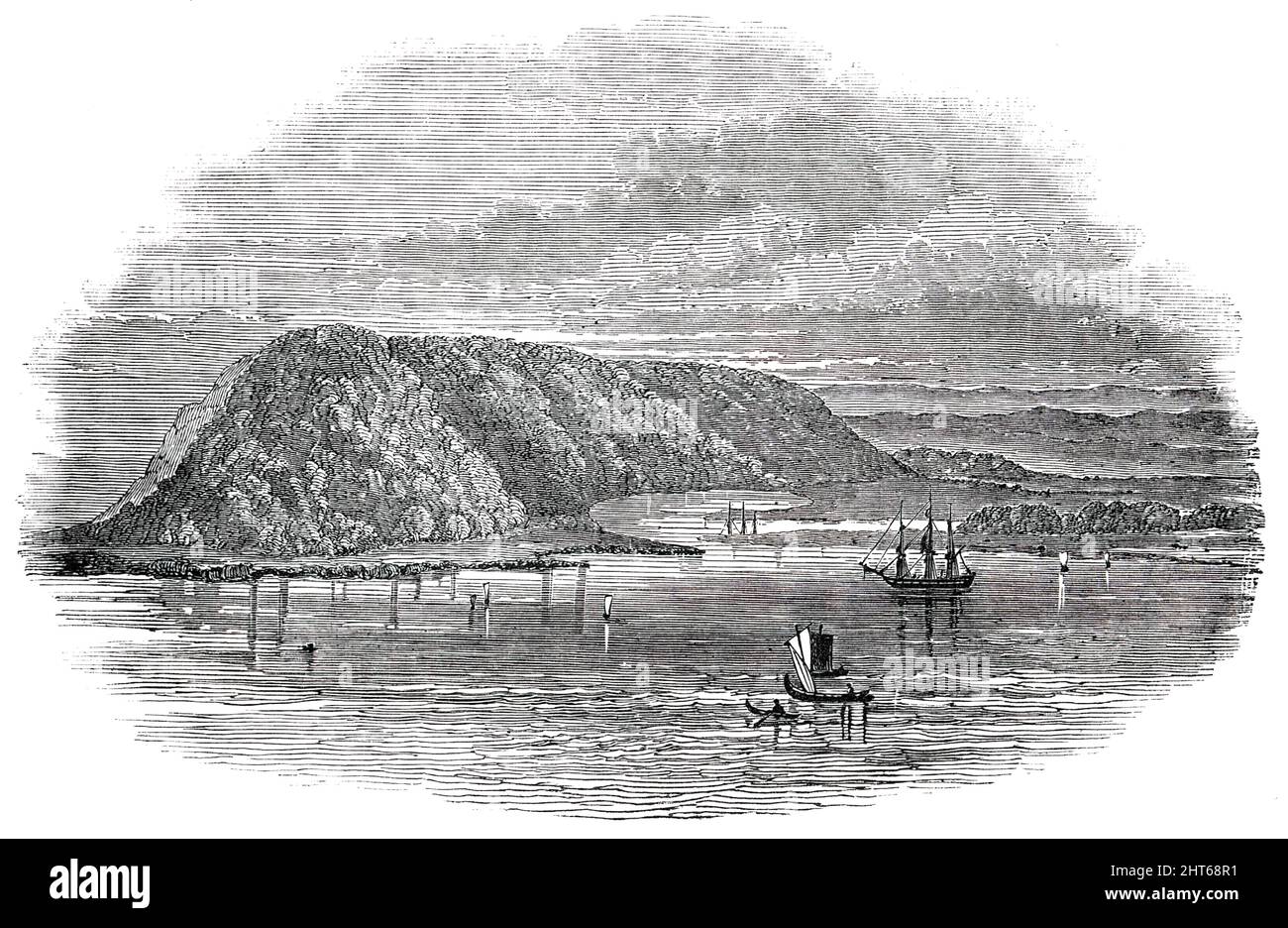Natal, now D'Urban - The Bluff, 1850. View of '...Port Natal, now called D' Urban, in honour of Sir Benjamin D'Urban....its superabundance of fuel as  well as large timber, its inexhaustible supply of