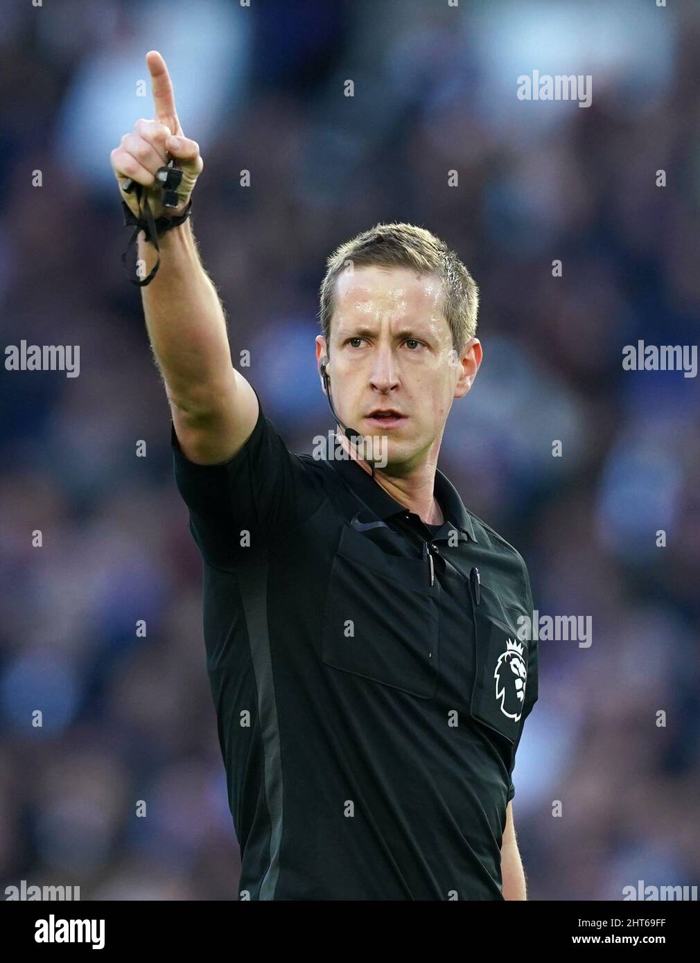 Match referee John Brooks during the Premier League match at the AMEX