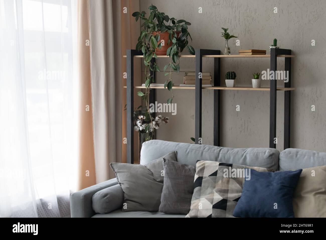 Picture with stylish interior of living room Stock Photo - Alamy