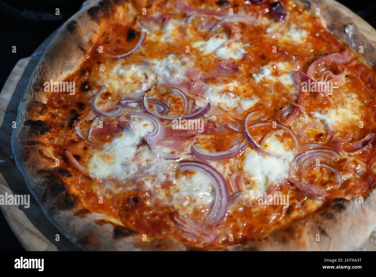 fast Food, Margherita Pizza hot out of the pizza oven and ready to