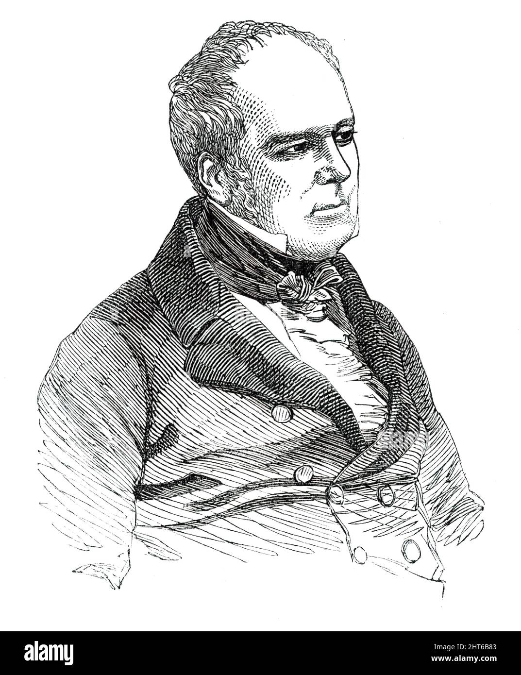 The Right Hon. Andrew Rutherfurd, M.P. (for the Leith District), Lord Advocate of Scotland, 1850. 'The then condition of the gaols would now scarce gain belief. There was no classification; no separation of the convicted from those waiting trial; no attention to cleanliness, morality, or health; the prisons were damp, dark, filthy, crowded; certain moral destruction to all who were sent, even for a brief period, within their walls; and, in short, an abomination and disgrace to any civilised country. Mr. Rutherfurd...brought in and carried an Act effecting an entire reform in the supervision, m Stock Photo