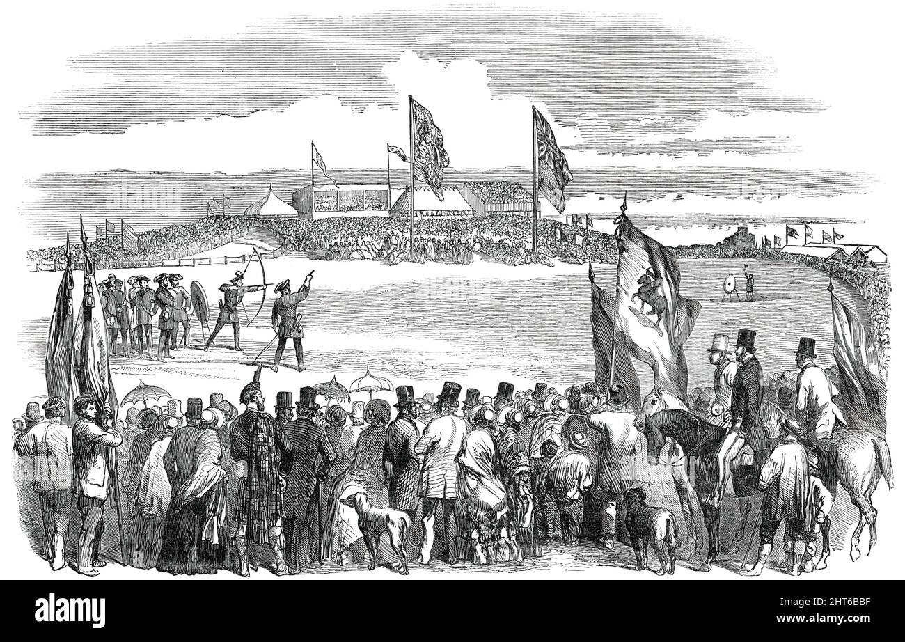 Fete of the Royal Company of Archers, on the Links of Montrose, 1850