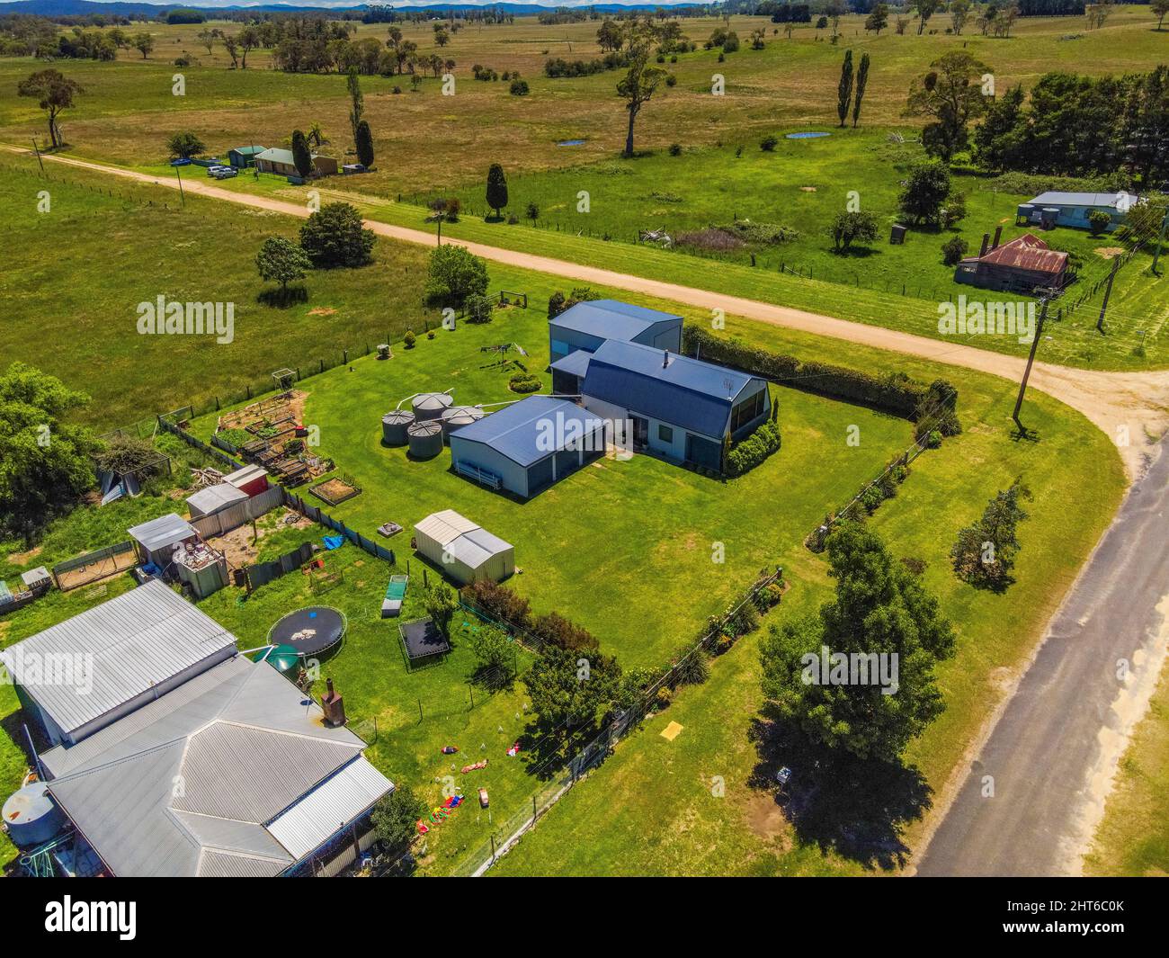An aerial view of the town of Red Range, New South Wales, Australia Stock Photo Alamy