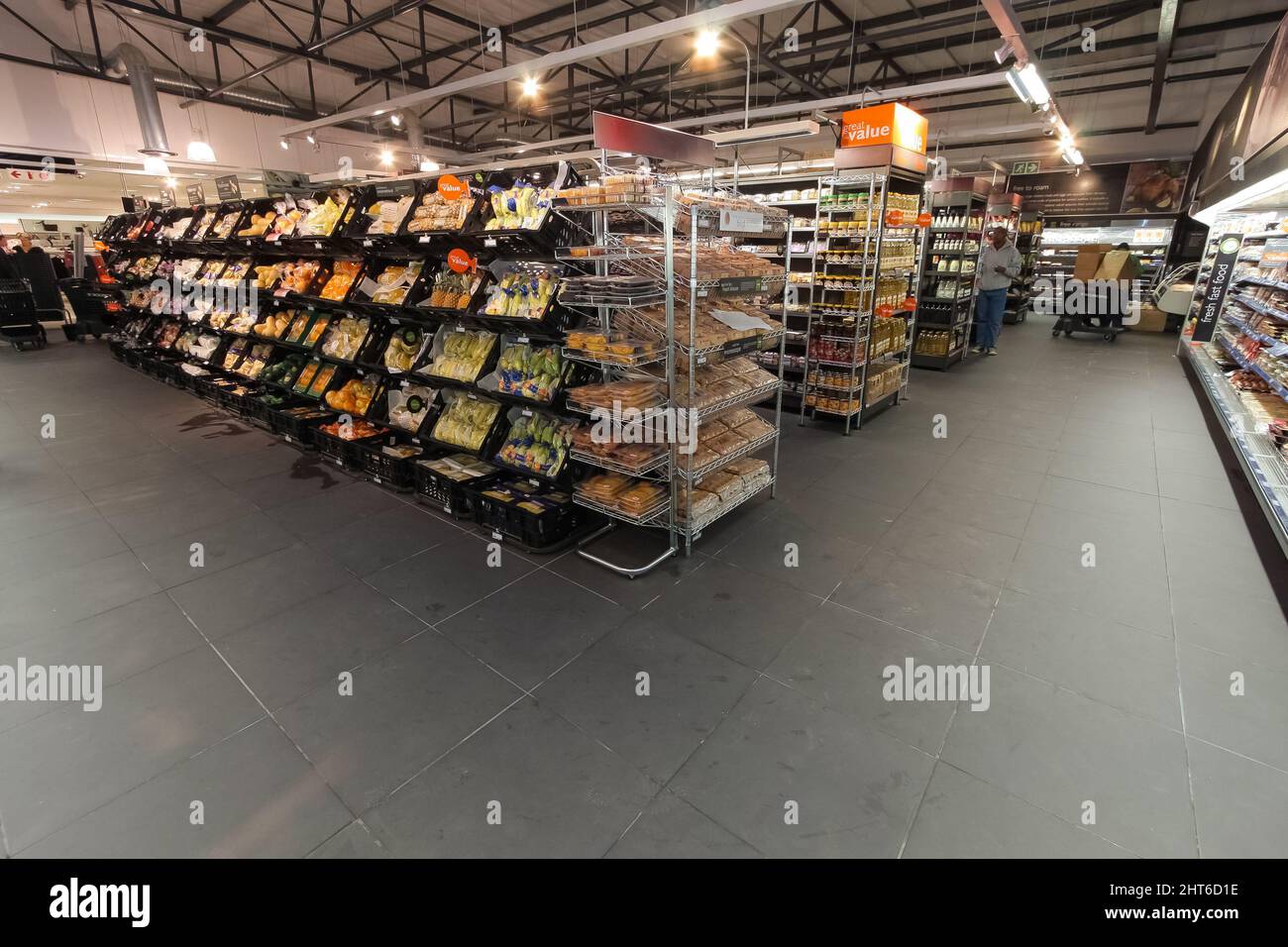 Grocery store shelves and interior in Johannesburg, South Afric Stock