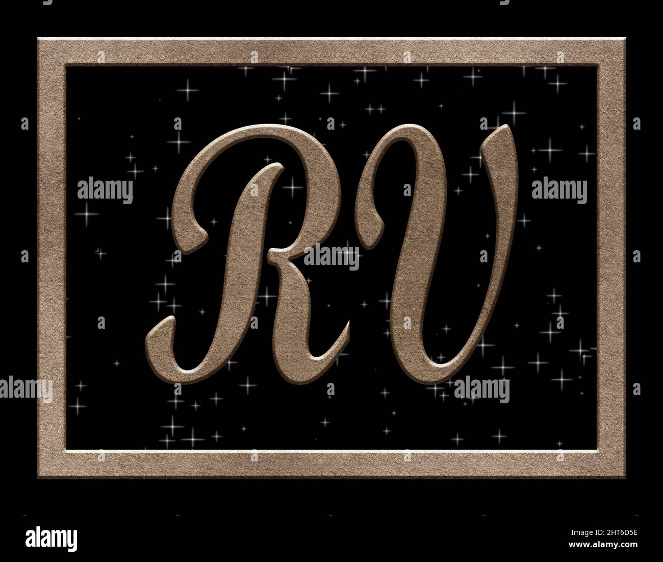 Signatures With Letters Rv Signature with the two capital letters RV , crystal Stock Photo - Alamy