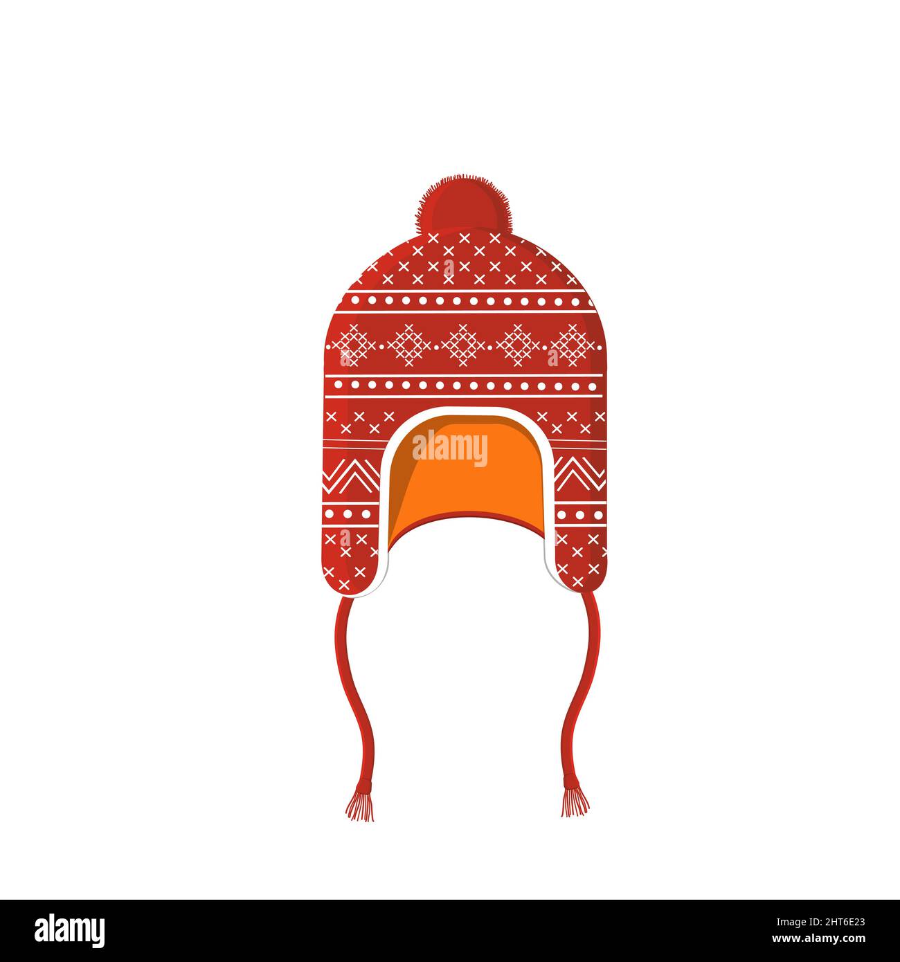Winter hat icon. Knitted winter cap. Vector illustration. Stock Vector