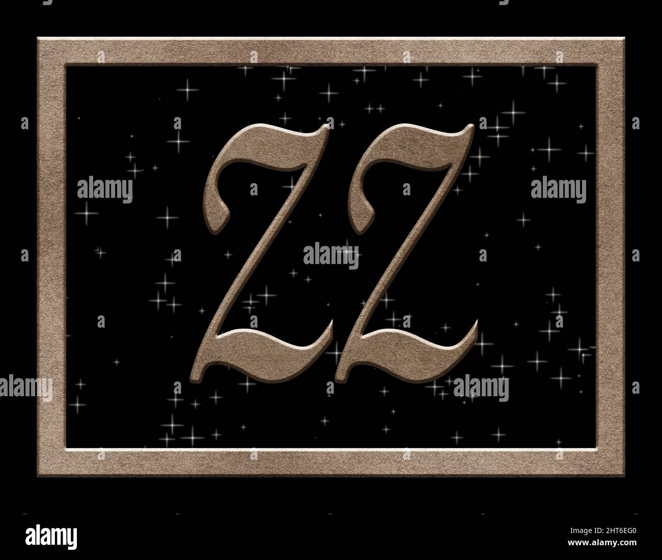 Signature with the two capital letters ZZ , crystal Stock Photo - Alamy