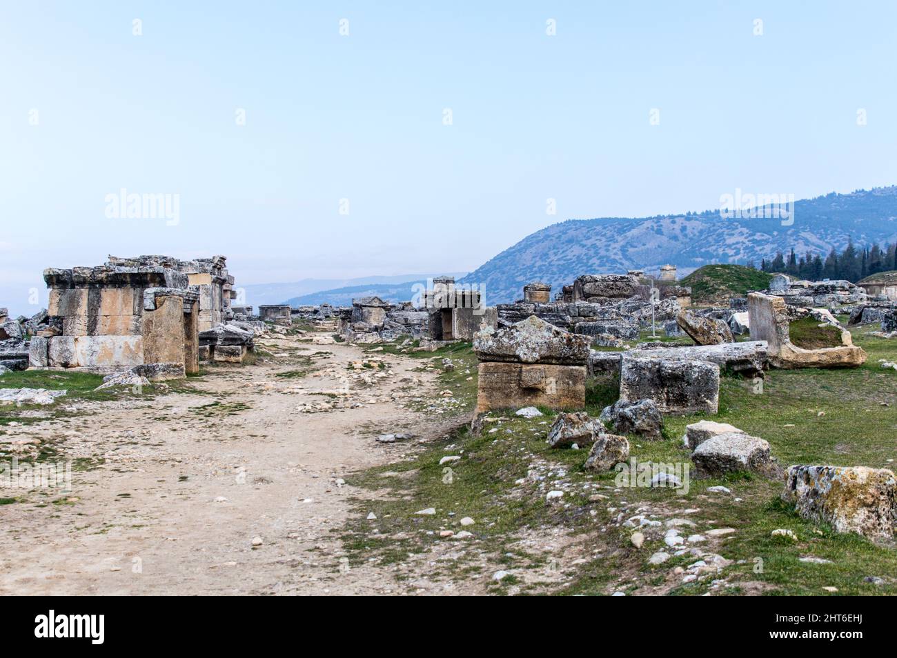 Ruins in Heirapolis the UNESCO heritage site Stock Photo