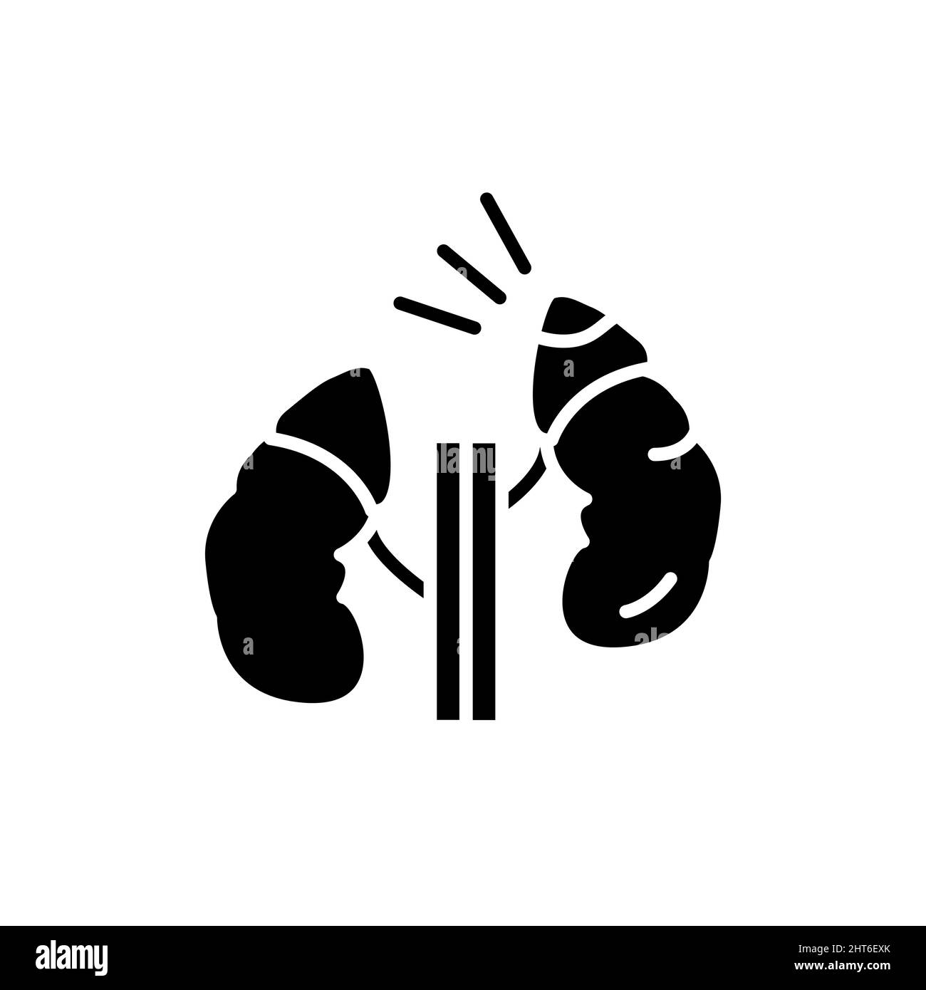 Cushing cortisol syndrome color line icon. Isolated vector element. Outline pictogram for web page, mobile app, promo Stock Vector