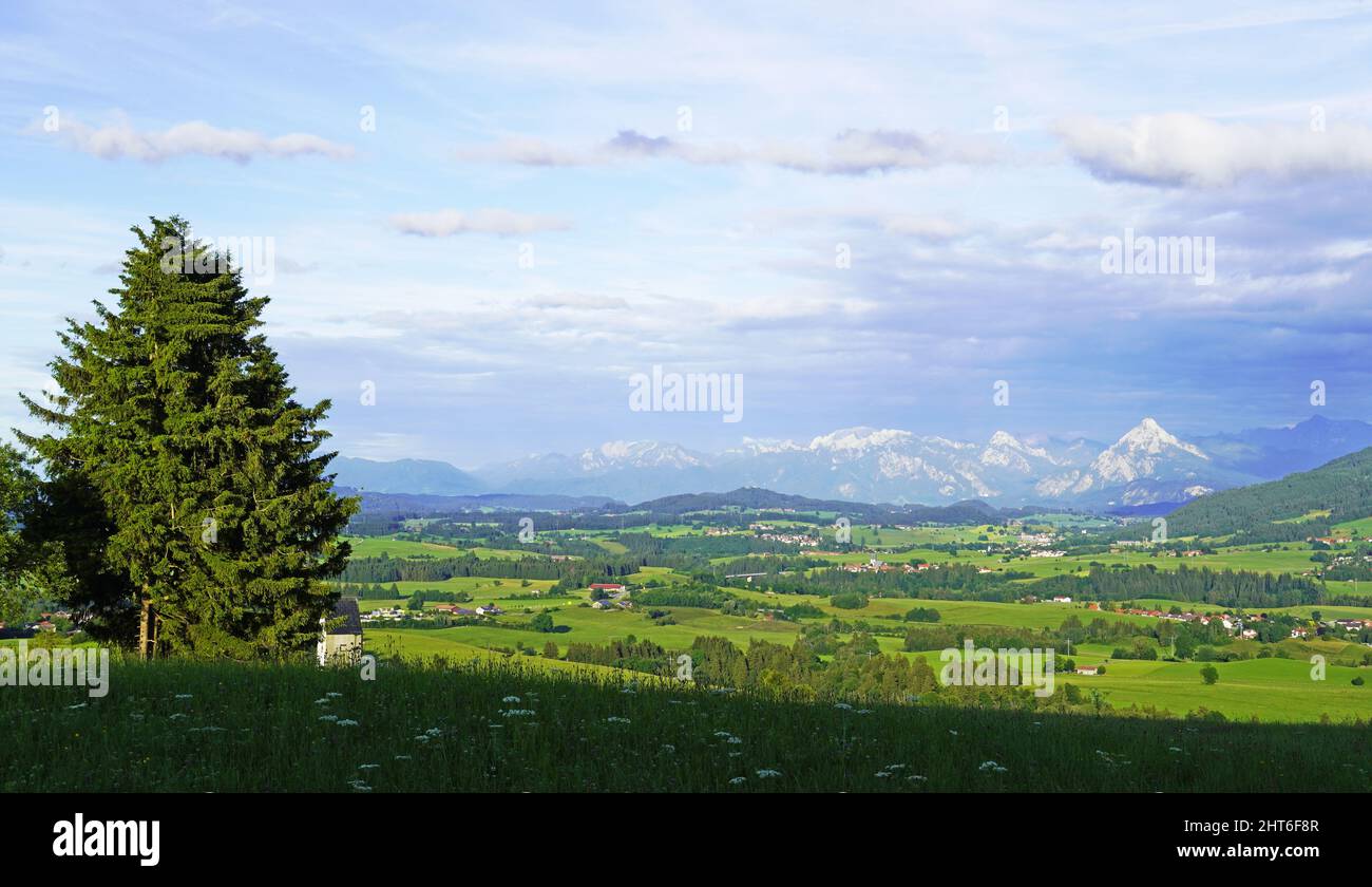 Landscape in the Allgau region of Bavaria in Germany Stock Photo - Alamy