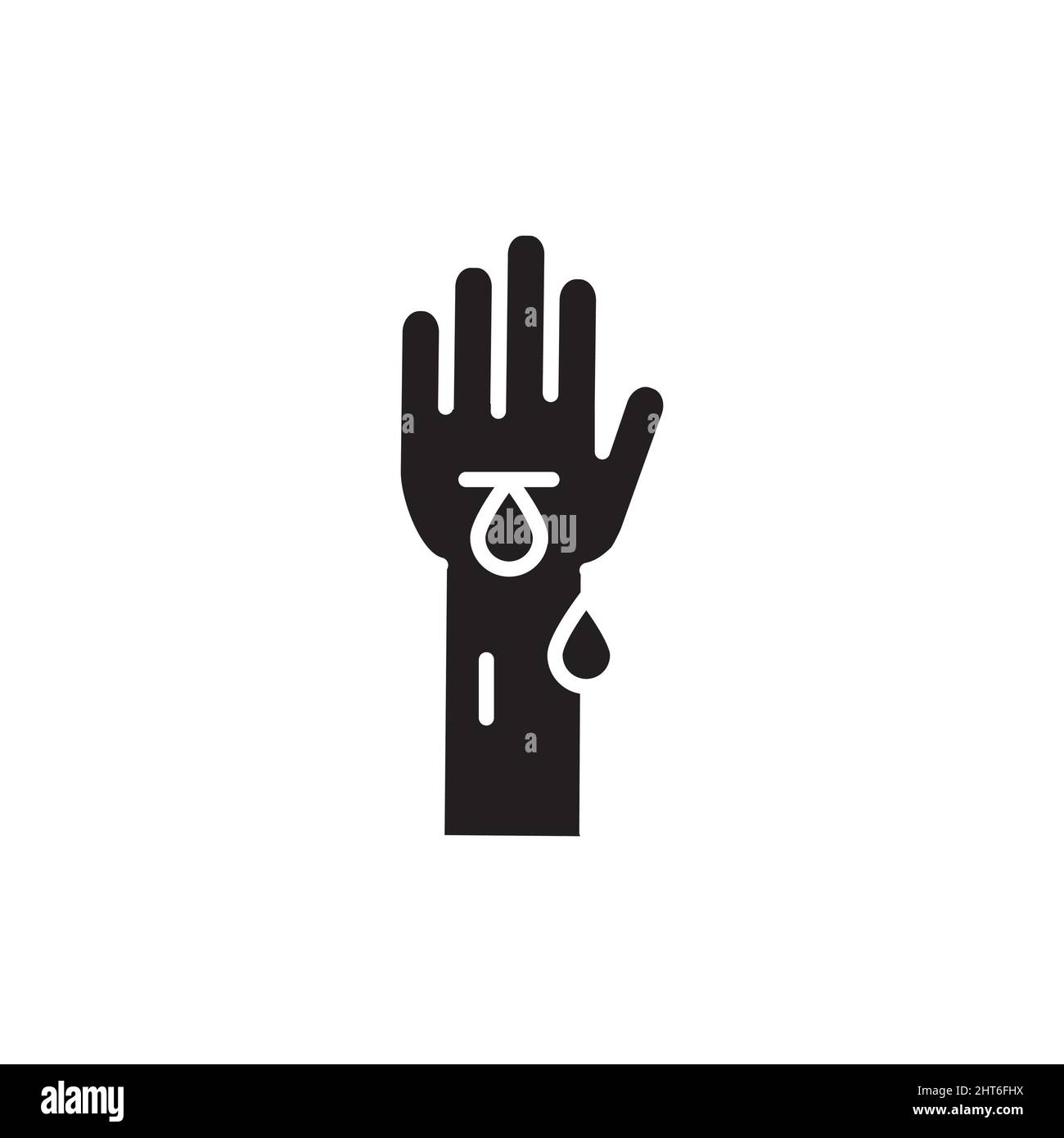 Poor wound healing color line icon. Isolated vector element. Outline ...