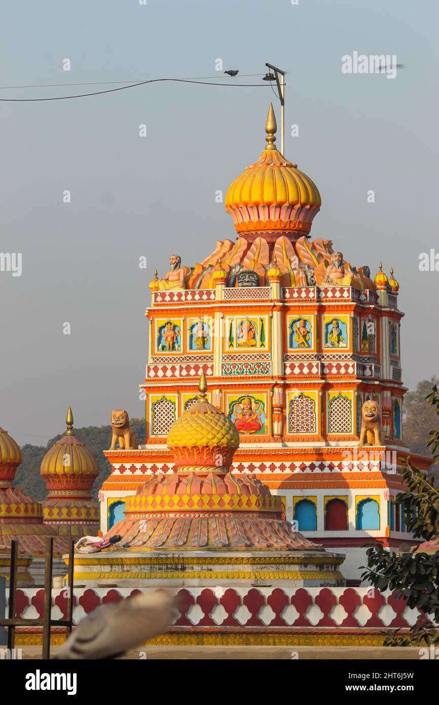 Vertical shot of the Shree Omkareshwar Temple in Shaniwar Peth, Pune, India Stock Photo