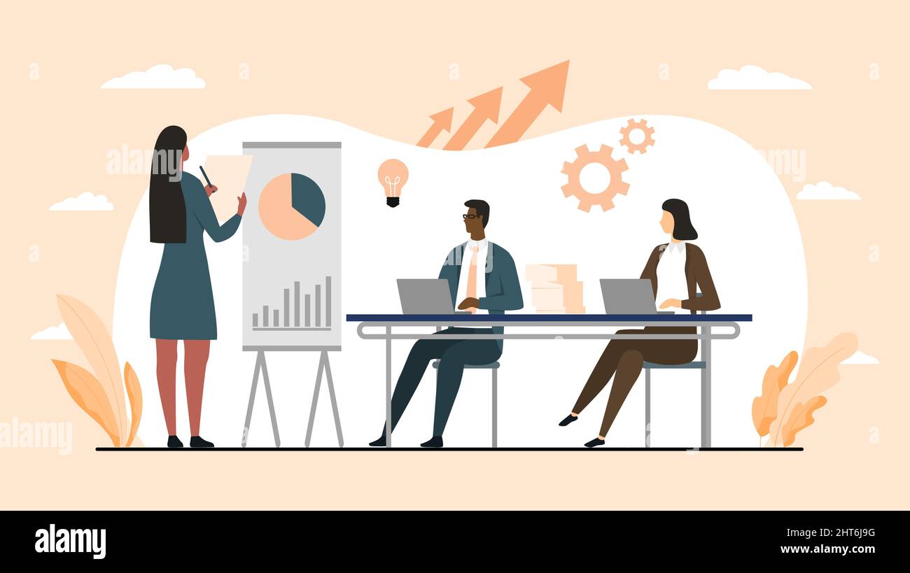 People working in office Stock Vector