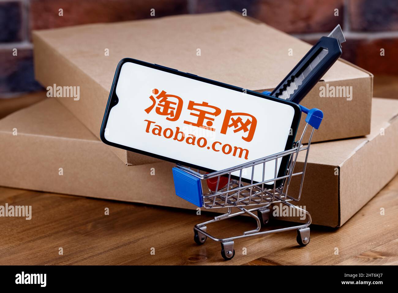 Taobao is a Chinese online shopping platform. Smartphone with Taobao ...