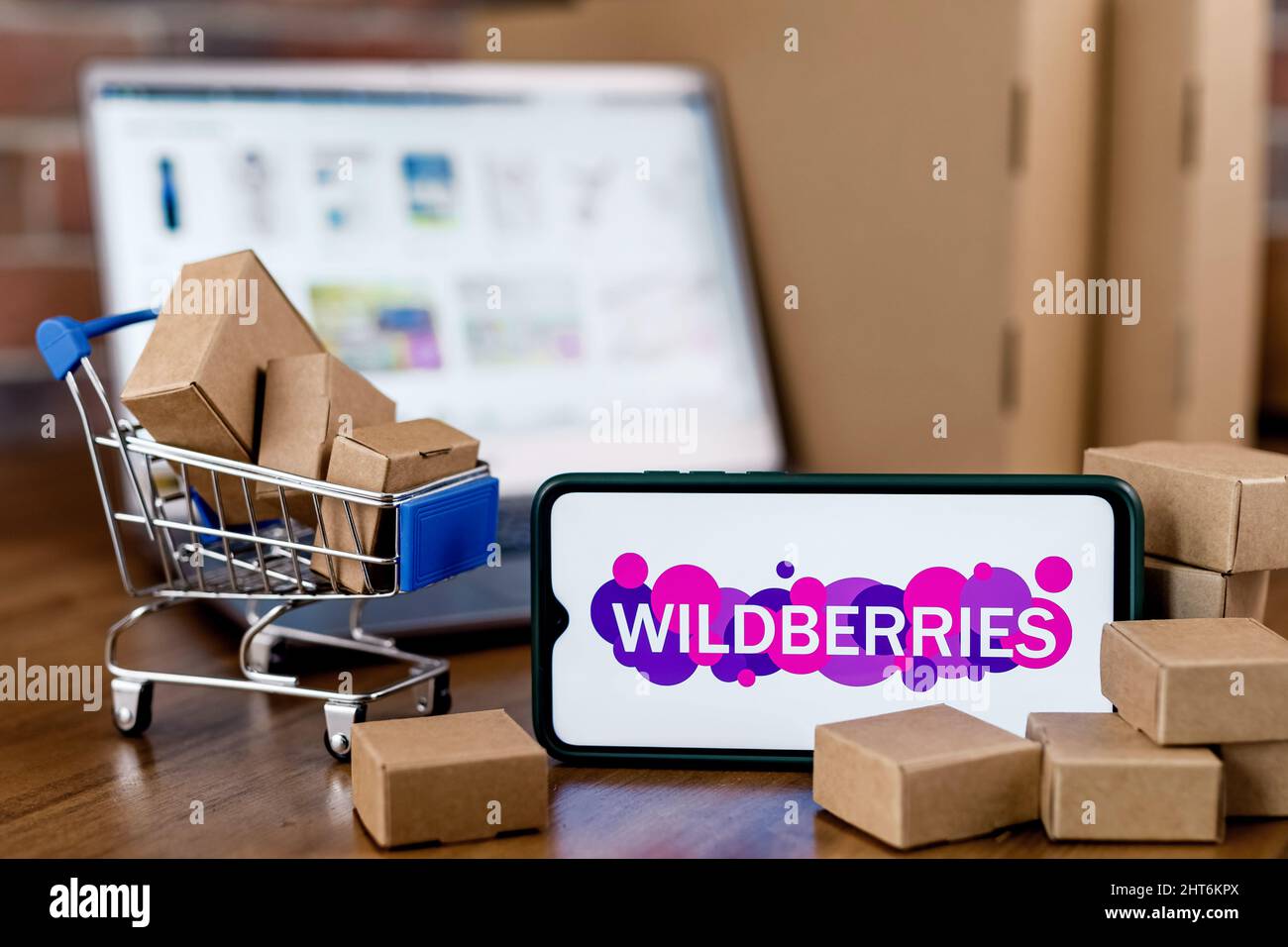 Wildberries is one of largest Russian online retailer. Smartphone with ...