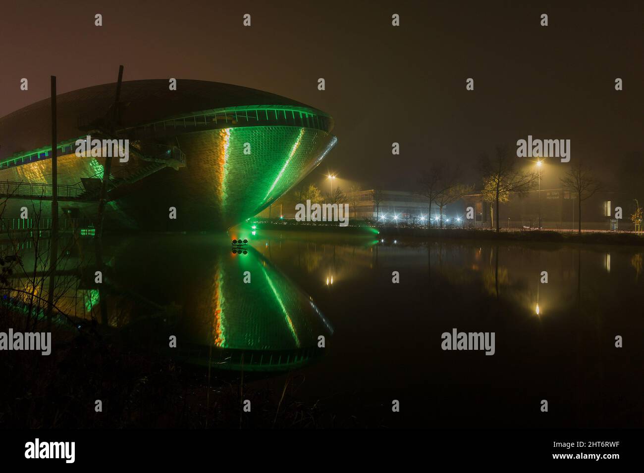 Universum Bremen at night. Science Center in Bremen, Germany. Stock Photo