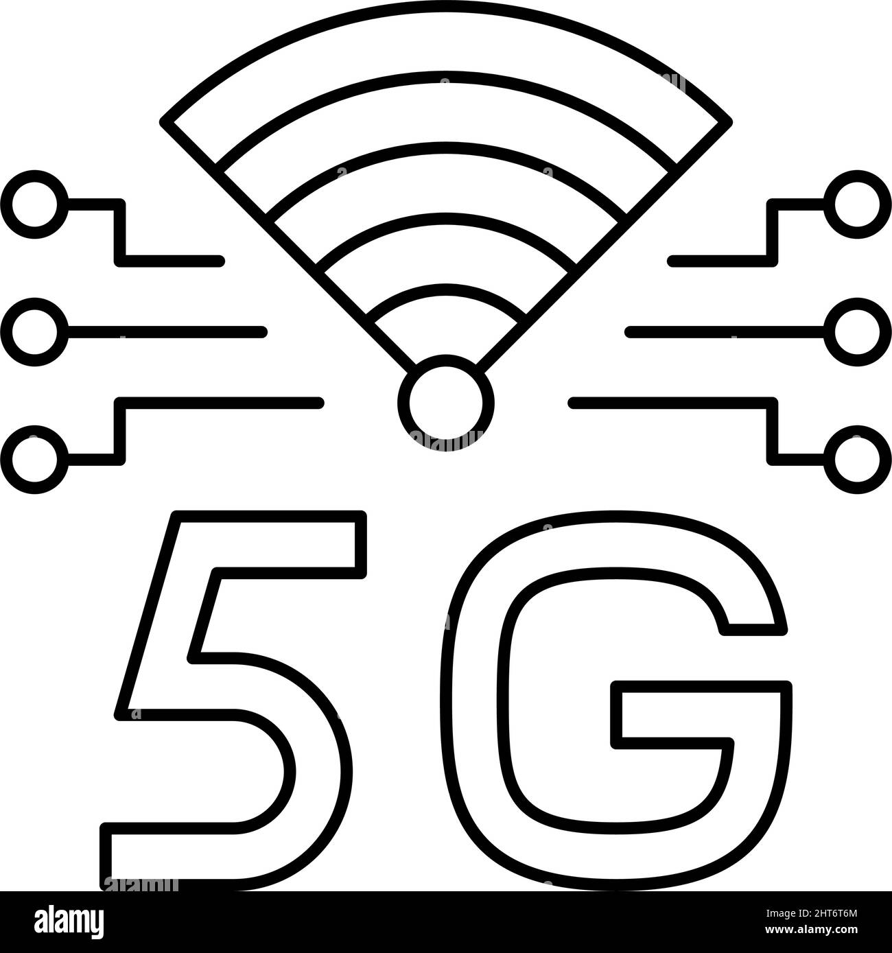 5g high speed network line icon vector illustration Stock Vector Image ...