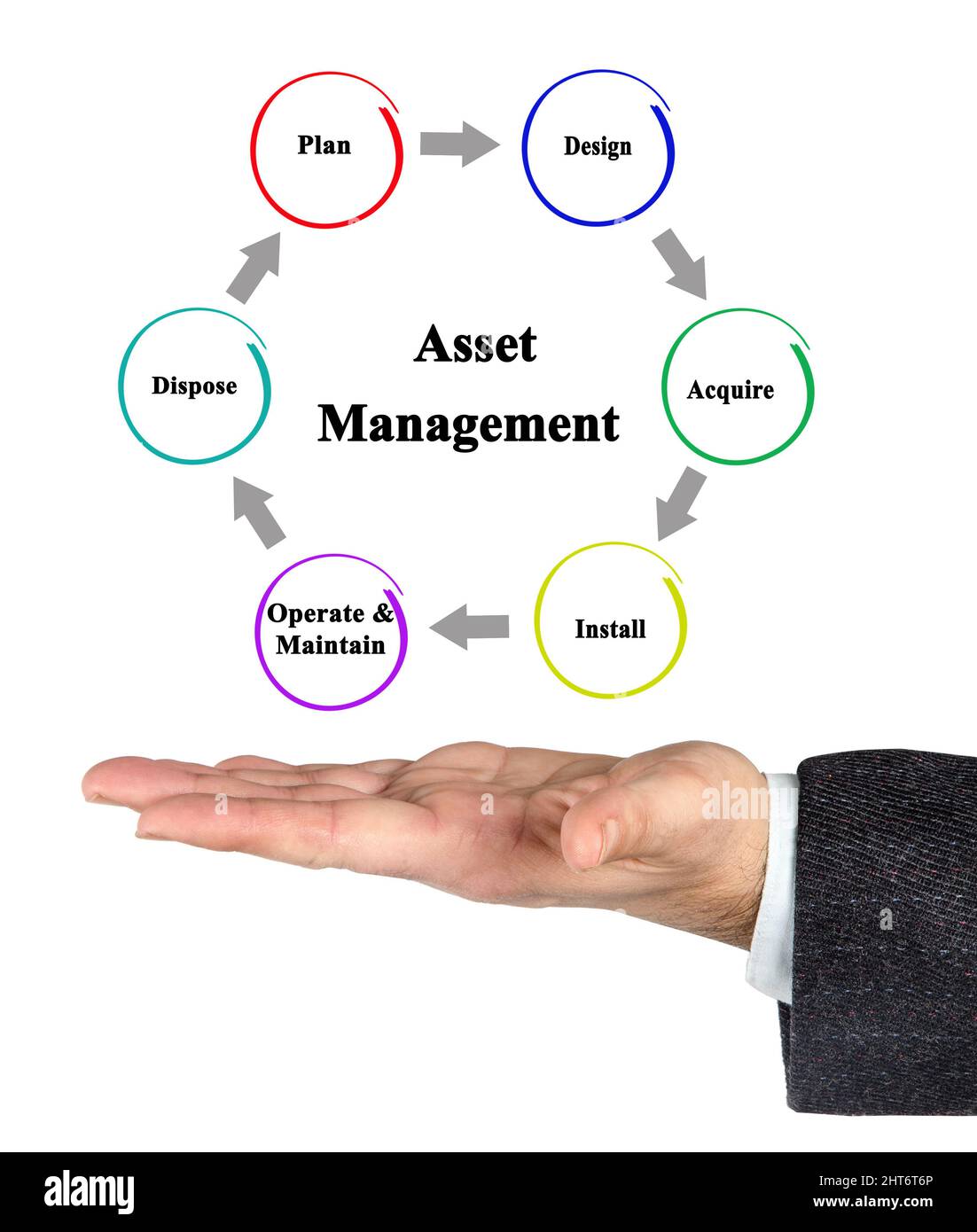 Six Components of Asset Management Stock Photo Alamy