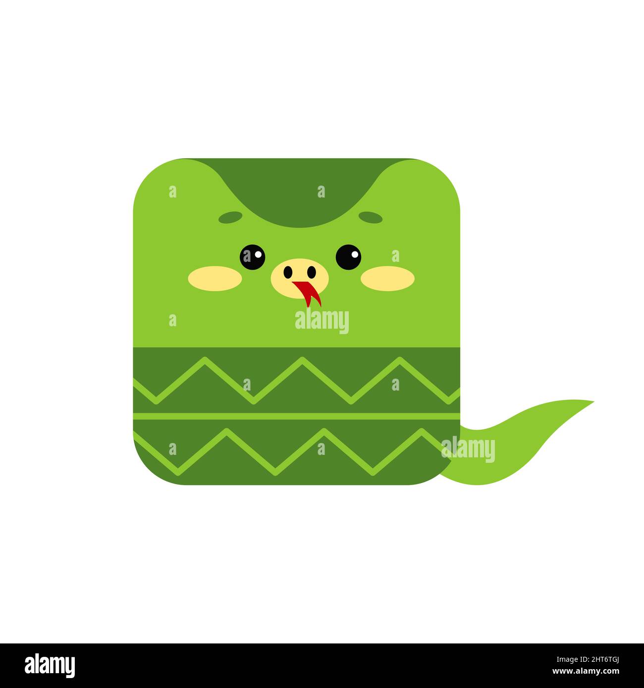 Square snake forest animal face python icon isolated on white ...