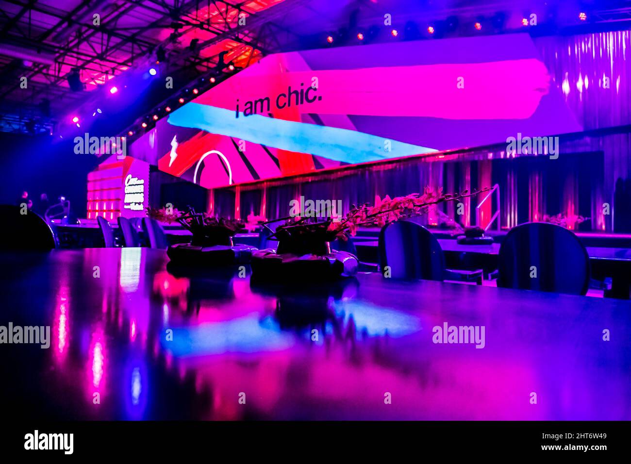 Colorful stage and Lighting setup at Cars.co.za Awards Event in Johannesburg, South Africa