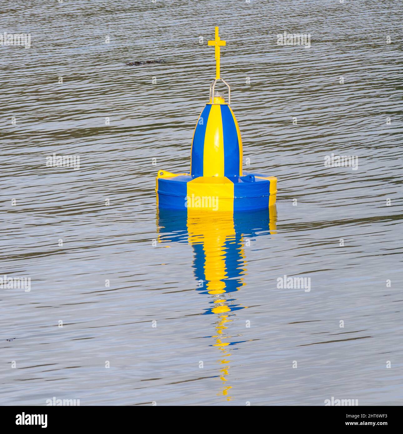 Emergency Wreck maritime navigation buoy Stock Photo Alamy