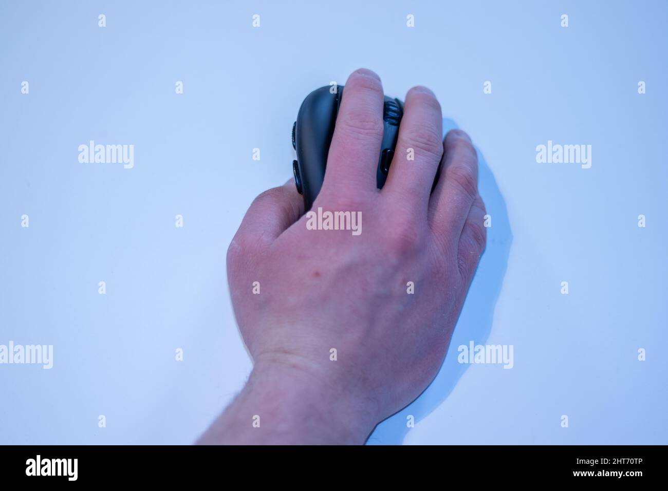 Computer mouse with hand Stock Photo - Alamy