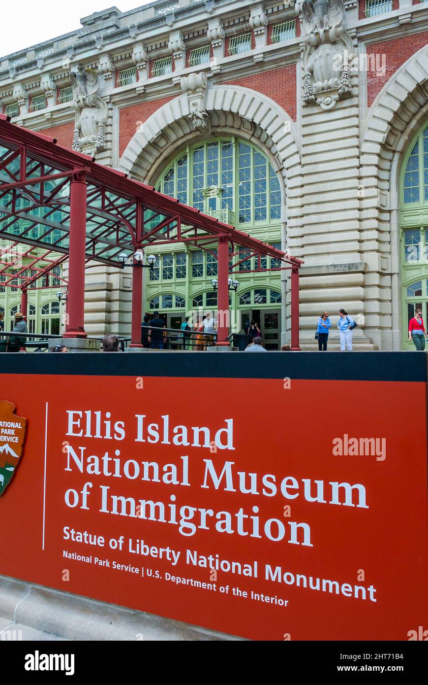 New York, NY, USA, American Immigration Museum, Detail, Sign front