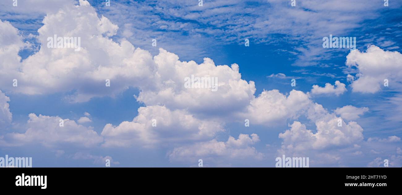 white fluffys clouds with blue sky nature background abstract weather ...