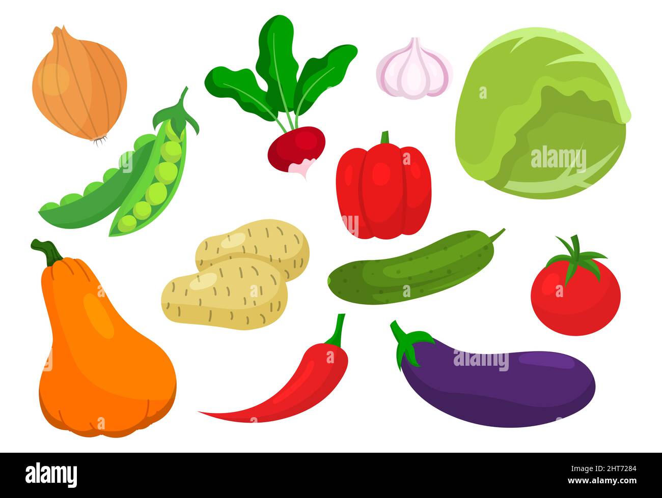 Set of vegetables Stock Vector Image & Art - Alamy