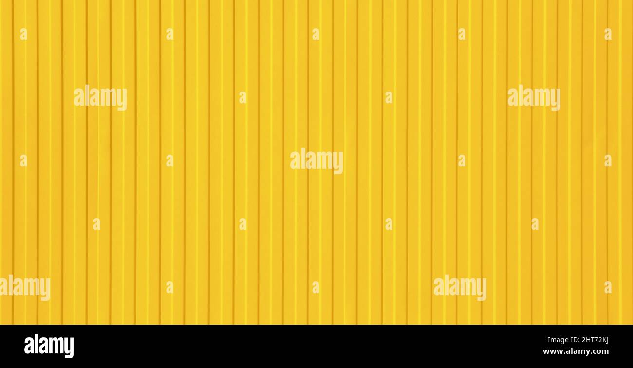 Empty yellow Corrugated metal background and texture surface Stock Photo