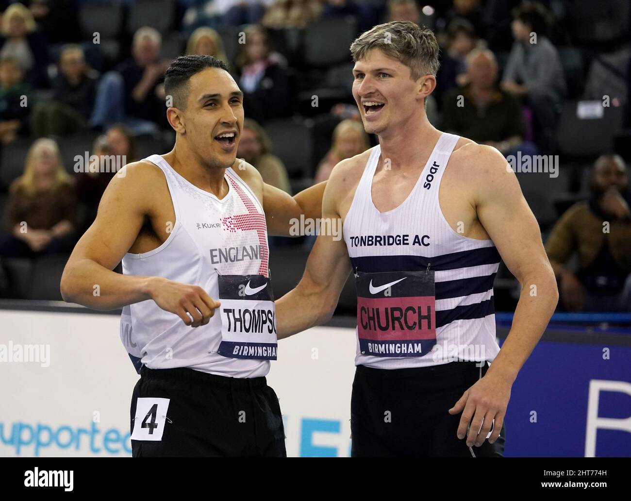 Elliot Thompson (left) after winning the 1000 Metres to take silver in ...