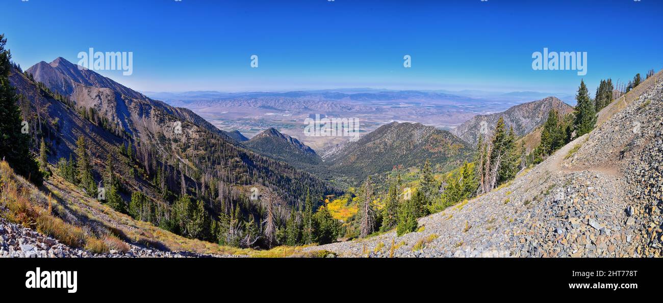 Mount Nebo Wilderness Peak, Views of hiking trail with peak of 11,933