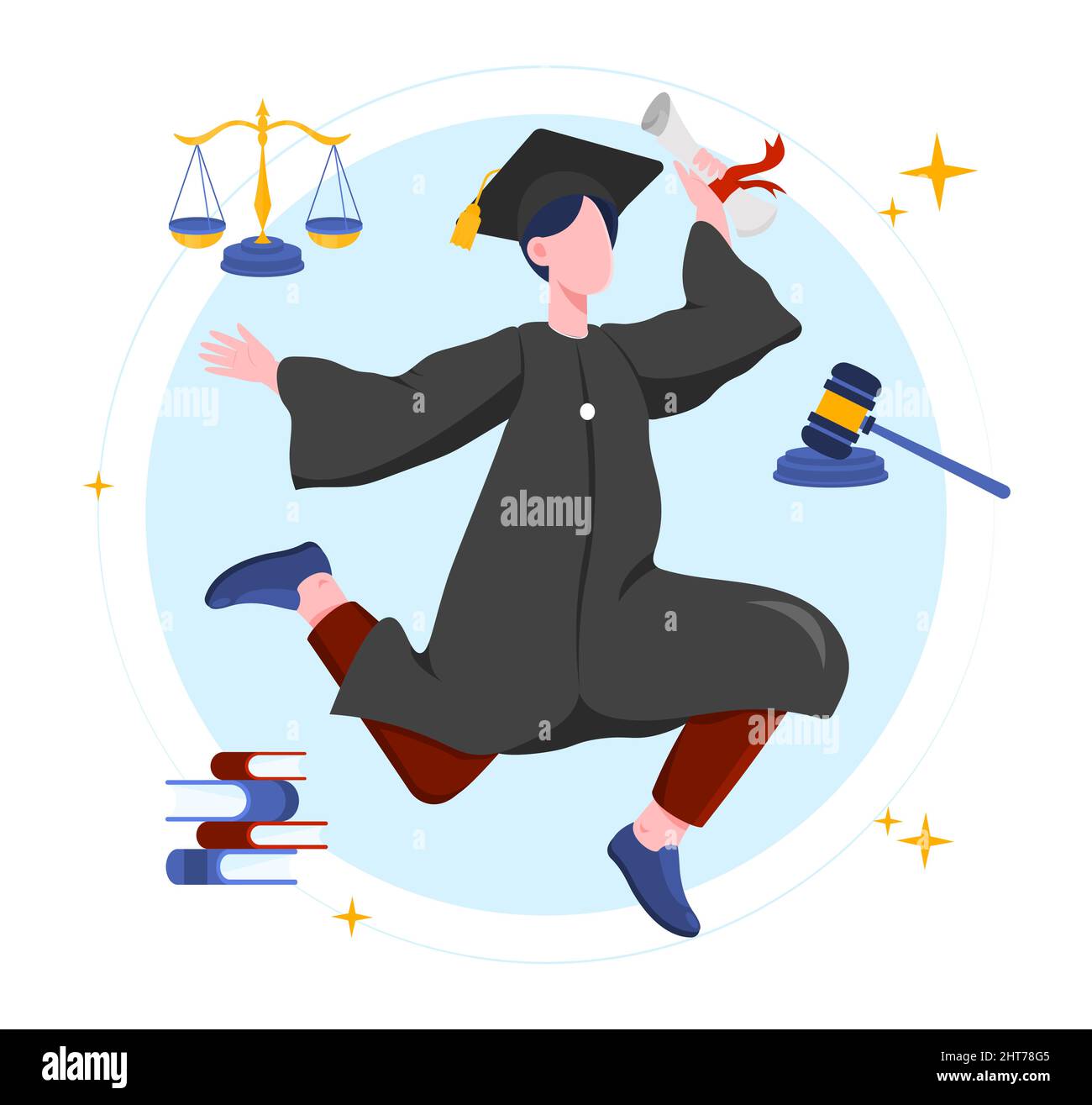 Joyful graduate Cut Out Stock Images & Pictures - Alamy