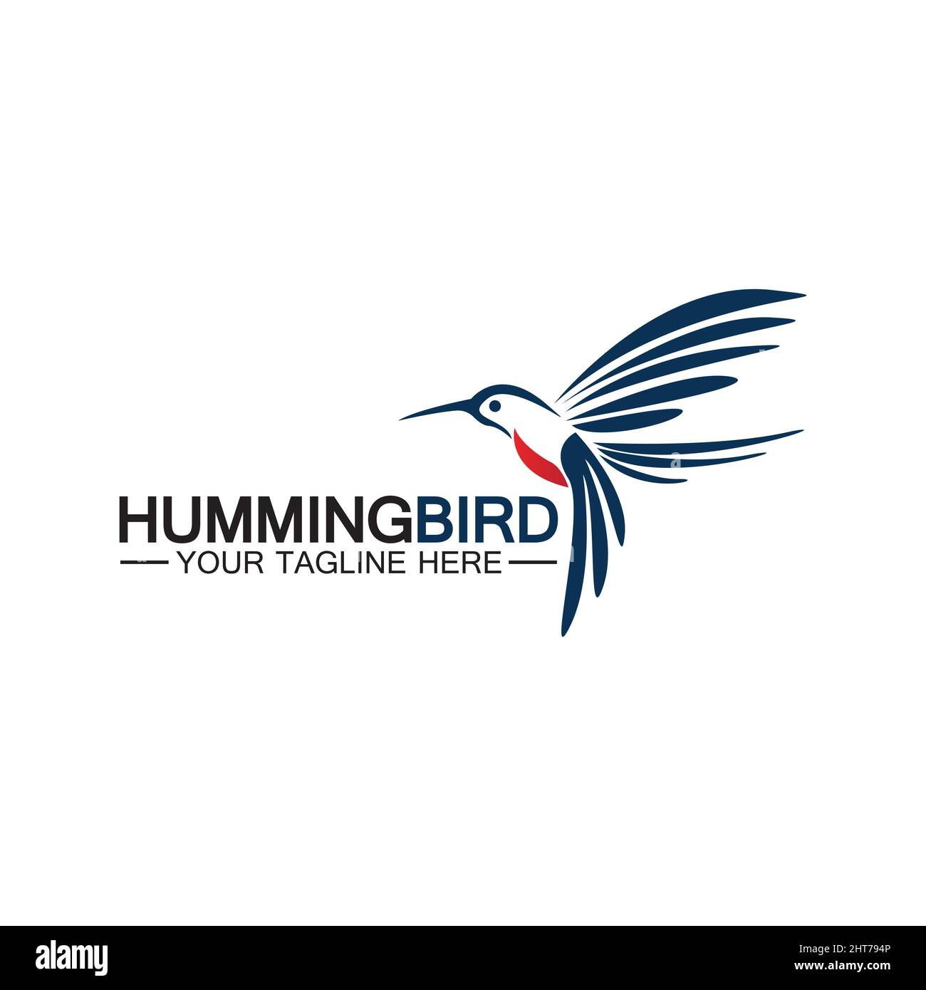 Hummingbird logo design vector template Stock Vector