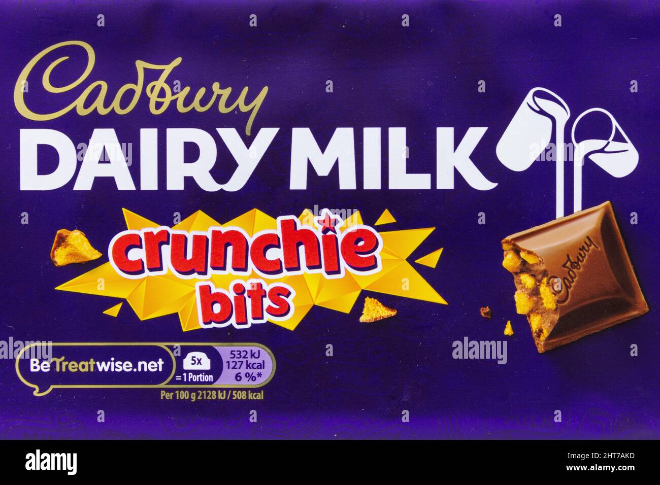Cadbury Dairy Milk with Crunchie Bits Chocolate Bar Stock Photo Alamy