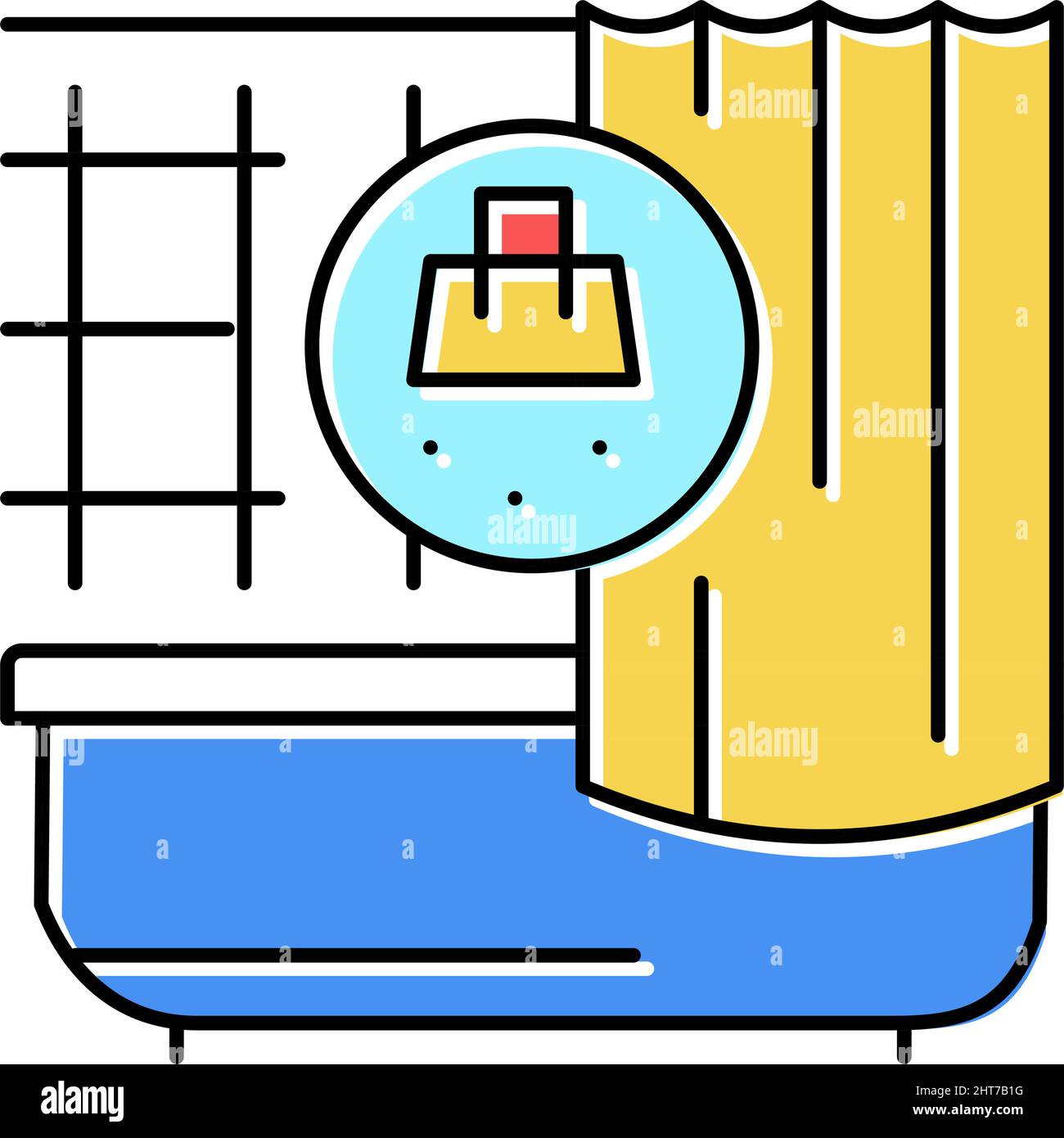bathroom cleaning color icon vector illustration Stock Vector Image ...