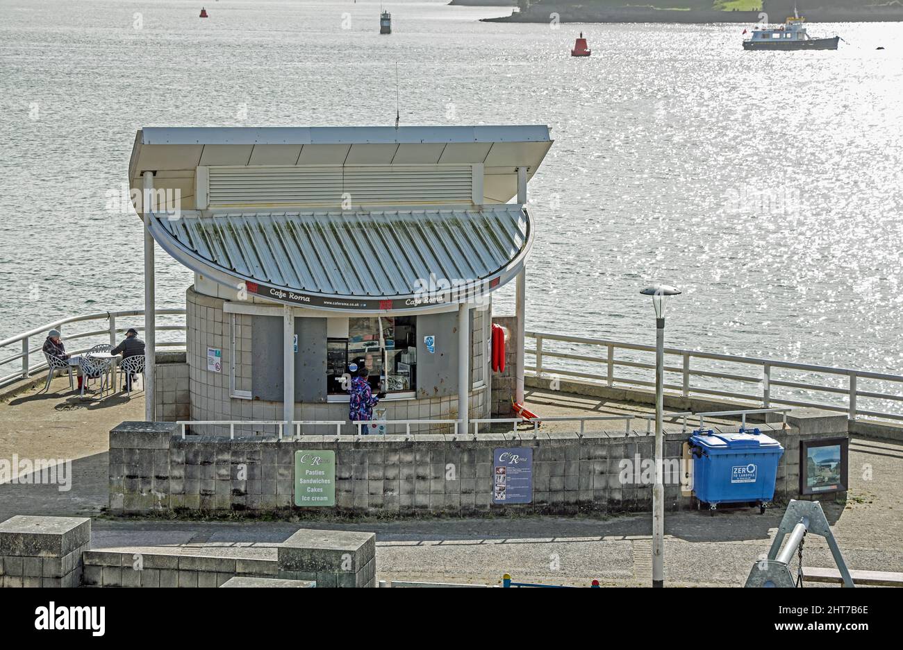 The Cafe Roma at Devonport Mount Wise swimming baths. A public resource beside the Hamoaze in