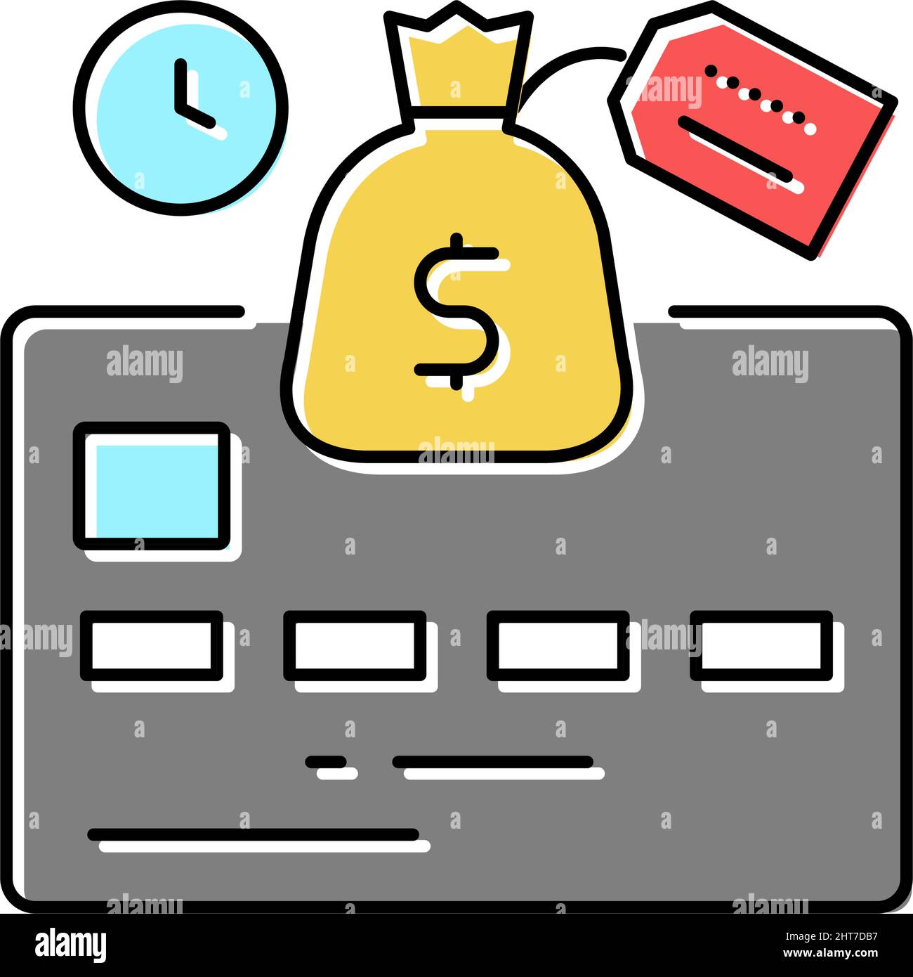 credit purchase card color icon vector illustration Stock Vector Image ...