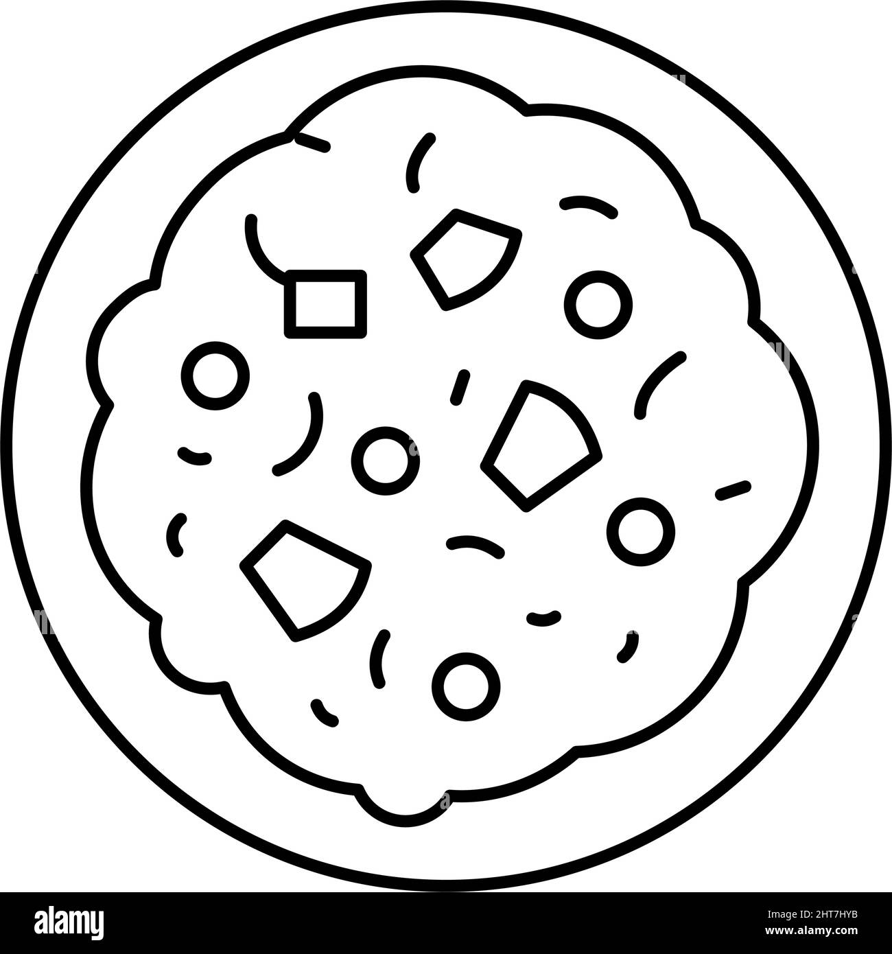 poridge oatmeal in bowl line icon vector illustration Stock Vector