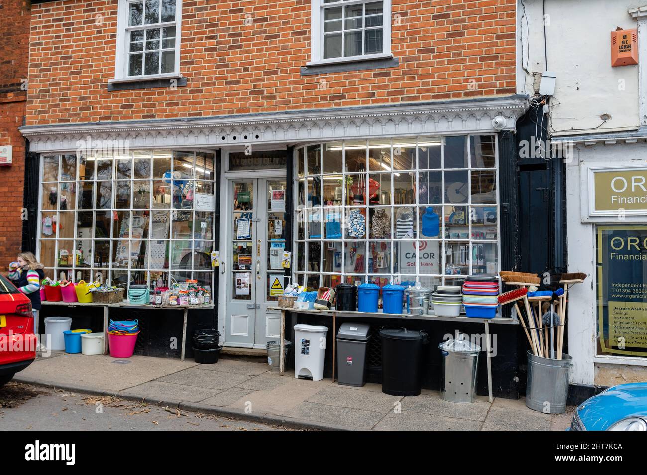 Woodbridge Suffolk UK February 19 2022: Exterior of a traditional independent homeware and hardware shop in a small market town Stock Photo