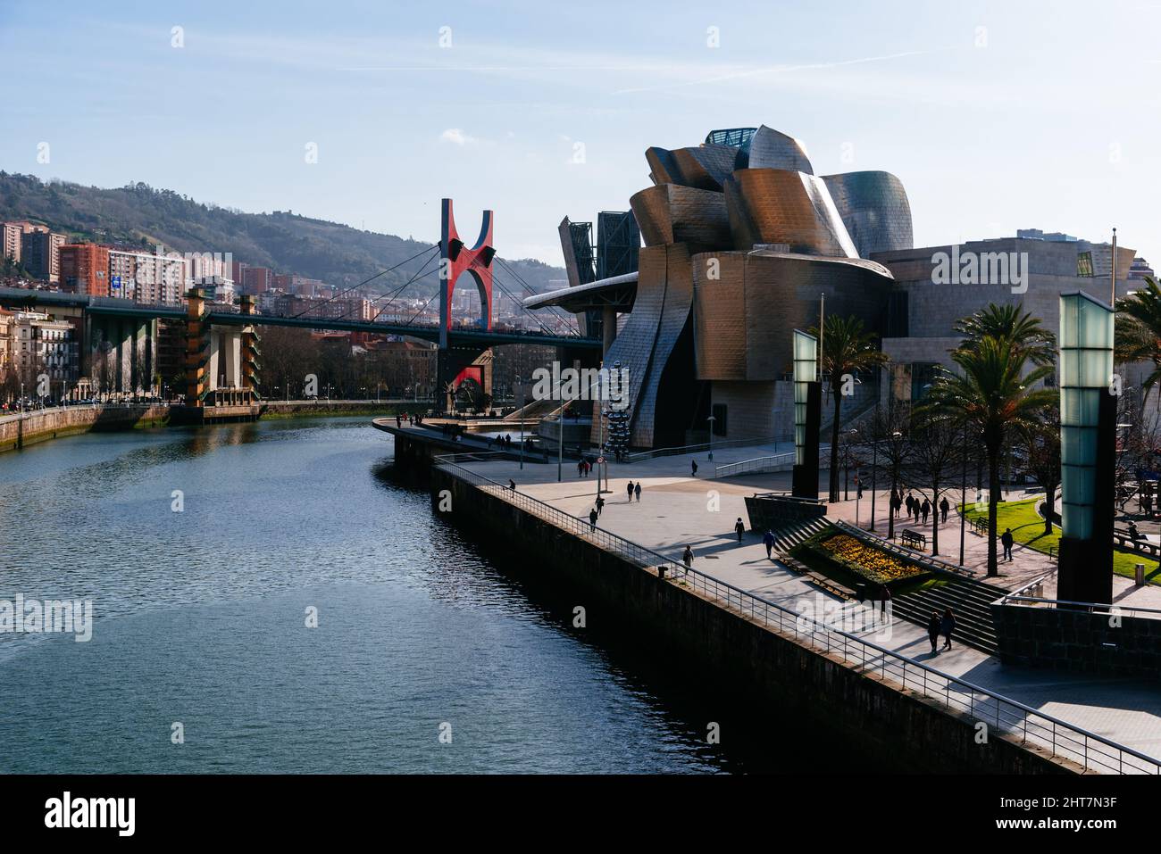 Bilbao, Spain - February 13, 2022: View of the Bilbao Estuary with ...