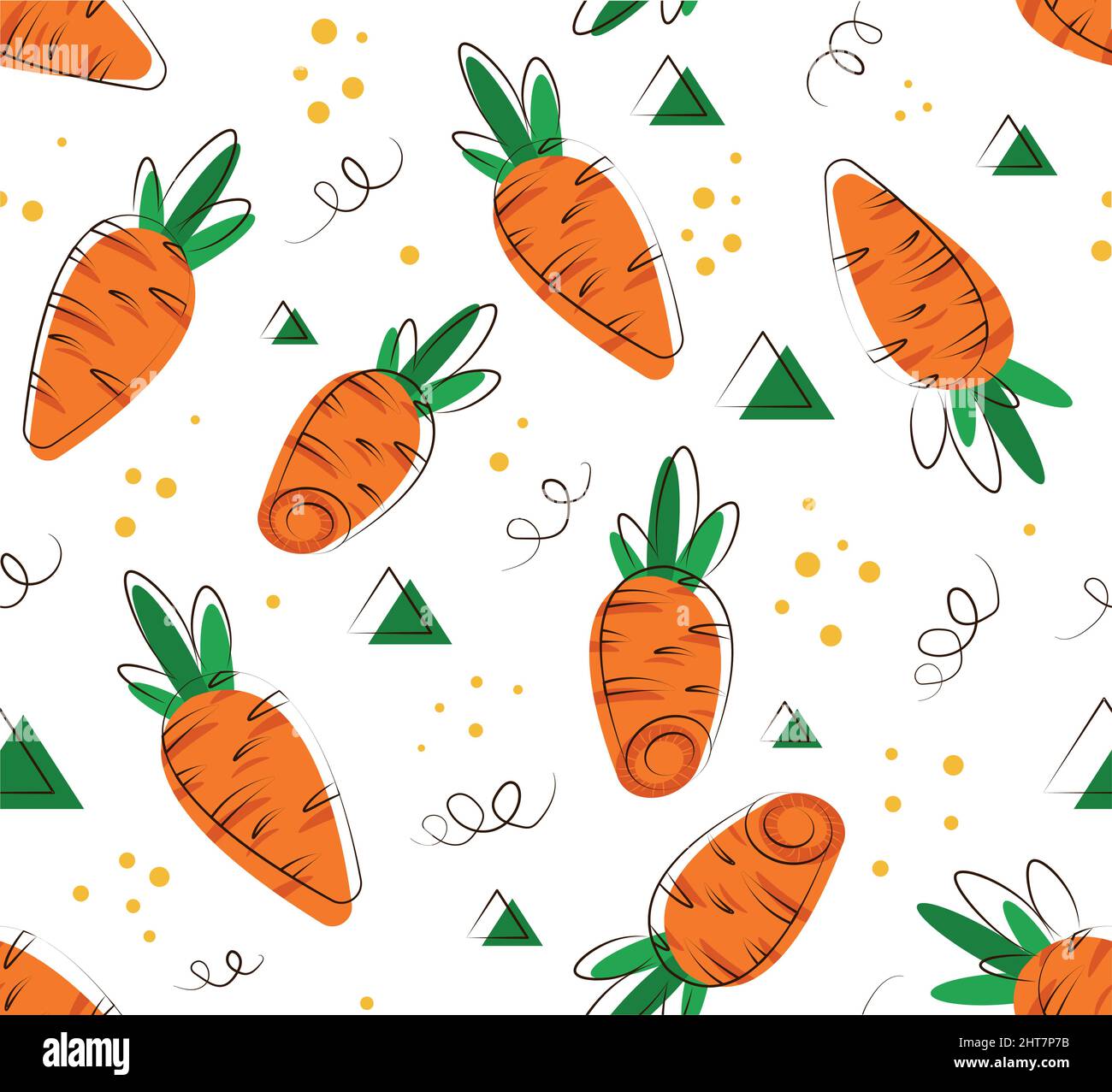 Carrots seamless pattern Stock Vector